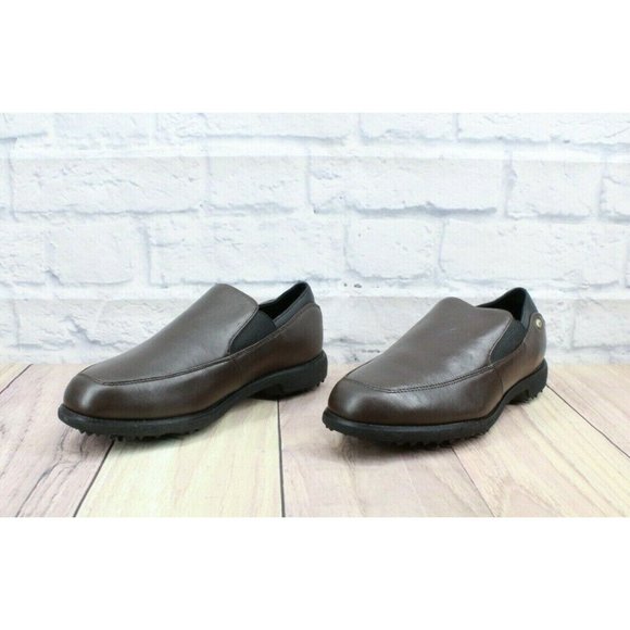 Etonic Shoes - Etonic DRI-LITE 200 Brown Slip On Spikeless No Metal Golf Shoes Size 9 M